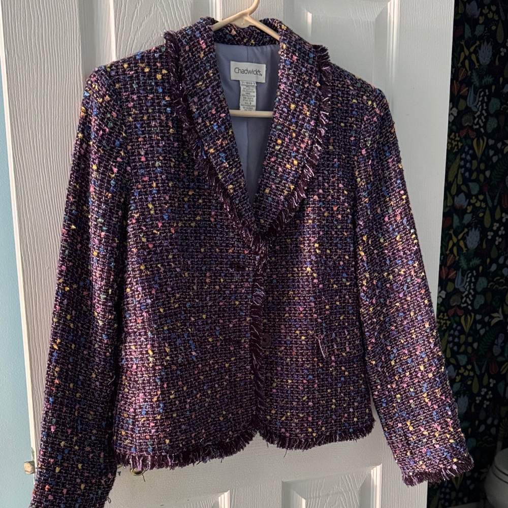 Chadwicks Women's Multicolor Tweed Blazer